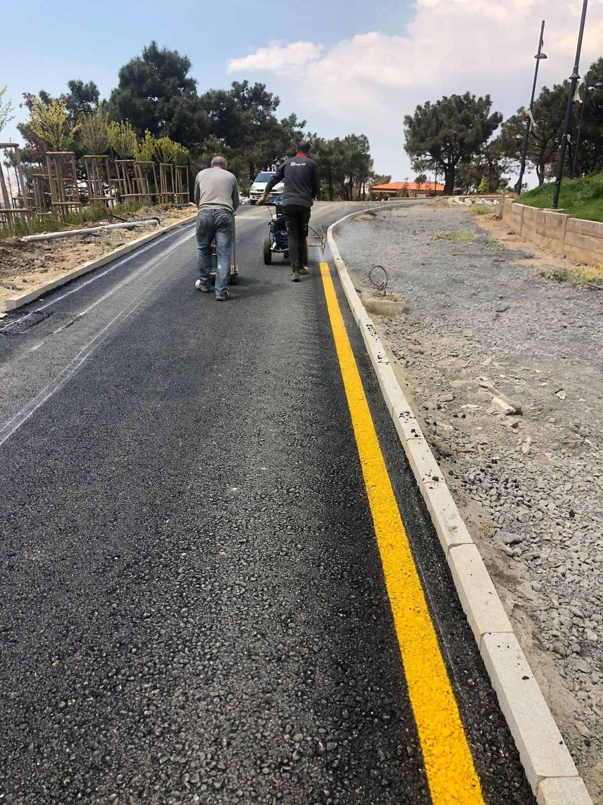 Trafik ve Otoyol Çizgi Boyaları uygulama örneği